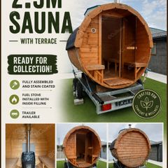 Ecohome.ie 2.5m Sauna with Fuel Stove