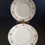 Lovely Set of Five Matching Vintage Floral Tea Plates by Tuscan China in a Lovely Pattern Featuring Subtle Pink Rose Posies with Swags Image 2