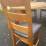 Large round solid timber table & chairs Image 3
