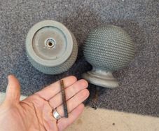 Grey round curtain Finials