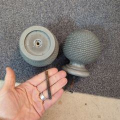 Grey round curtain Finials