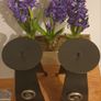 Pair of Tall Metal Candle Holders Image 2