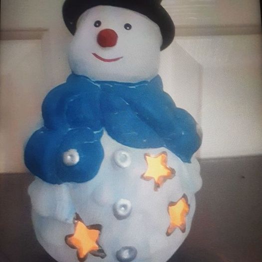 Christmas Snowman Tea Light Holder .. Will Include a Tealight
