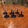 A bundle of Vintage Mid Century Luminarc Arcoroc Made in France Mid Century Cobalt Blue Stemmed Champagne Flute - glasses (6) Image 3