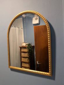 Vintage Style Gold Arched Mirror