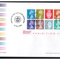 2000 Great Britain The Stamp Show 2000 Exhibition Souvenir Miniature Sheet First Day Cover (FDC) Earls Court Cancel