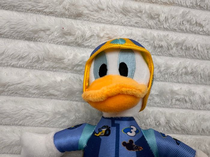 Disney Store Donald Duck Plush #3 Mickey & the Roadster Racers Small approx. 23 cm. Used Please see photos