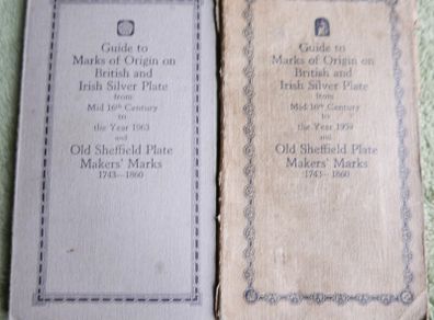 Vintage 1959 And 1963 Guide Booklet To British & Irish Silver Plate Marks Identification 1959 And 1963 Vintage