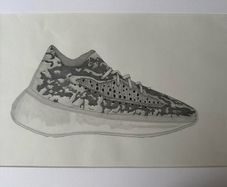 Pencil Drawing - Yeezy Sneaker Original