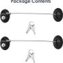 2 PCS Fridge Locks Cupboard Locks for Children, Child Locks for Children with Keys, Black Child Safety Cupboard Locks, Baby Door Safety Locks with Sturdy Wire Rope for Household and Office Image 7