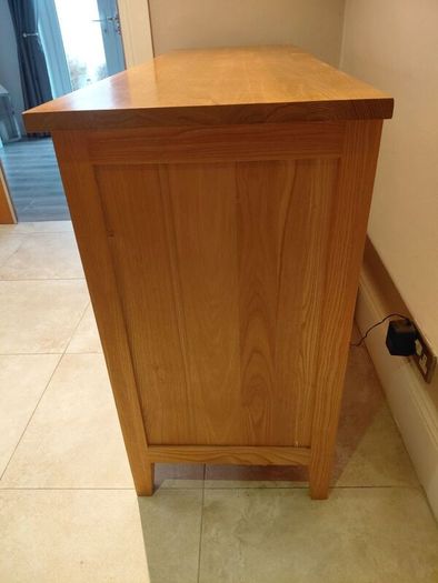 Matching solid wood table and dresser