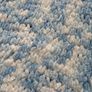 Handknit baby blanket super soft chenille yarn baby blue and white mix. Image 5