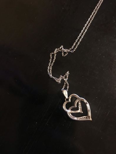 Real diamonds silver necklace