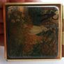 Vintage Art Deco 1930s, hand-painted, enameled compact mirror Image 7