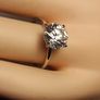 18ct White Gold 3 ct Lab Diamond Solitaire Ring Image 10