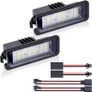 2 Pcs Error Free License Plate Lamp Taillight, 12V Black 6500K Water Proof LED Rear License Plate Lamps for VW Rabbit Golf/GTI (MK4, MK5, MK6) Image 2