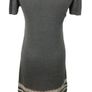 Dorothy Perkins Grey Striped Short Sleeve Cotton Blend Jumper Dress Uk 10 Image 5
