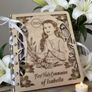 Personalized Wooden Card & Money Holder , Communion, Christening, Gift Image 5