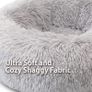 Plush Donut Dog Bed, Calming Round Dog Cat Bed Soft and Fluffy Cuddler Pet Cushion Self-Warming Puppy Beds Machine Washable Image 4