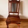 Antique Hardwood Table & 6 Chairs Image 10