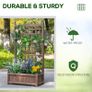 Wooden Raised Garden Bed With Trellis Climbing Vines Indoor & Outdoor Display Rack 64 x 28 x 120 cm Image 3