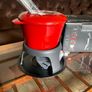 MasterClass Cast Iron Enamelled Red Fondue Set BNIB Image 2