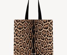 YSL Leopard shopping tote bag