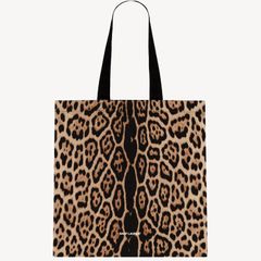 YSL Leopard shopping tote bag