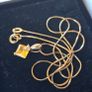 10 ct Gold Pendant with Natural Topaz and Diamonds Image 5