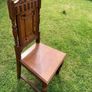 A charming pair of late Victorian carved oak Hall chairs richly modelled,  Cirka 1890's. Image 9