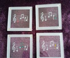 Box Set - Musical Notes -  Glass Coasters