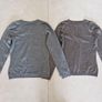 Two light v-neck jumpers from Camaieu grey & brown marl slim fit size. S/M Image 3
