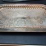 Vintage Silver Plated Butlers Serving Tray Platter Claw Footed 24 inch x 12 inch Leonard English Image 4