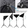 Photography Lighting Kit 2x 135W Continuous Lighting Kit 20"x28"/50x70cm Softbox Soft Box Photo Studio Set Light Bulbs Lamp 5500K Photography E27 Socket Softboxes UK Plug Image 4