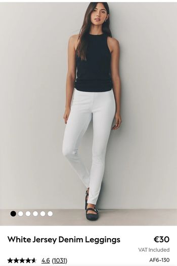 Next Denim Jersey Leggings - Full Length - Size - U.K.18 - RRP - 30.00