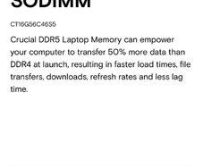 Crucial 16GB DDR5 sodimm 1.1v 5600