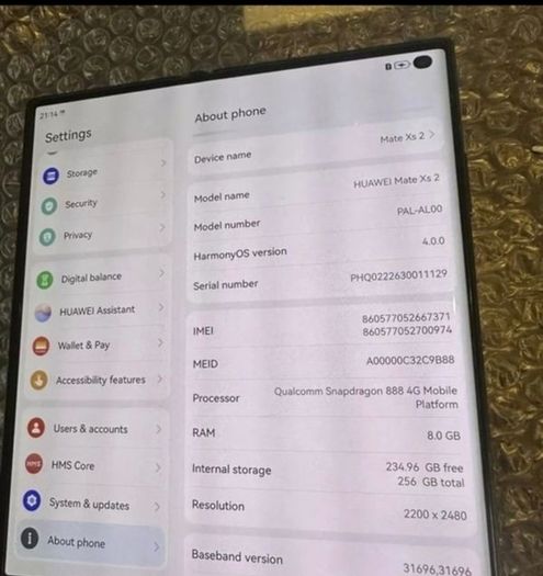 Huawei Mate XS 2
