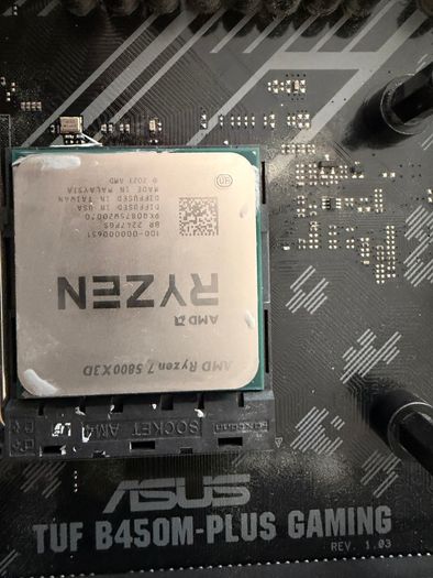 AMD Ryzen 7 5800X3D, 32GB Corsair RAM and Asus TUF B450M Motherboard
