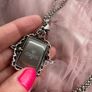 Vintage Sterling Silver Watch pendant on chain Image 3