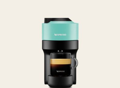Nespresso Vertuo Pop (Aquamint) + 10 Double Espresso Pods