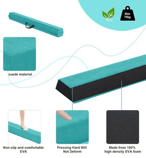 FBSPORT 240cm Folding Gymnastics Balance Beam