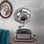 Funnel Gramophone Silver Gramophone His Masters Voice Table Gramophone Image 4