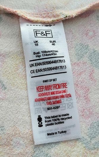 F&F yellow floral dress, Size 18, New