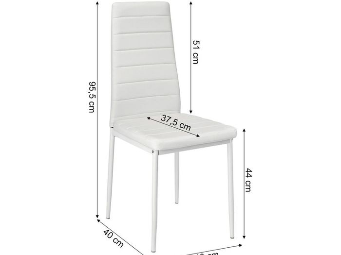 Extendable Glass Dining Table Set + 6chairs