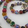 Vintage Venetian Style MultiColor Mix Glass With old Face Glass Pendant Necklace Image 5
