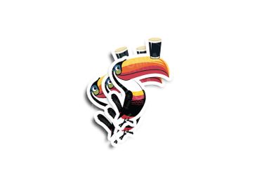 Guinness Toucan Glossy Stickers 2-Pack