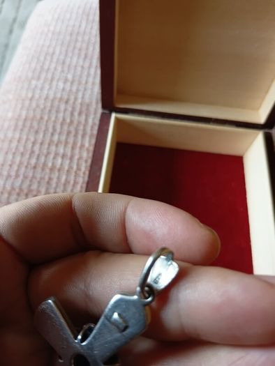 Unique item. Vintage Sterling Silver Mother of Pearl Cross. Hallmarked. Unique.
