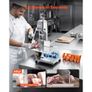 Commercial Electric Meat Bandsaw, 650W Stainless Steel Countertop Meat Sawing Machine, Workbench 315 x 460 mm, 110 mm Max Cutting Thickness, Frozen Fish Cutter for Rib Pork Beef Image 2