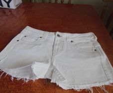 "Young Dimension Style" White Cotton Shorts for Sale