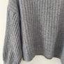 Shein Grey Warm Cropped Knit Crew Neck Jumper Image 3